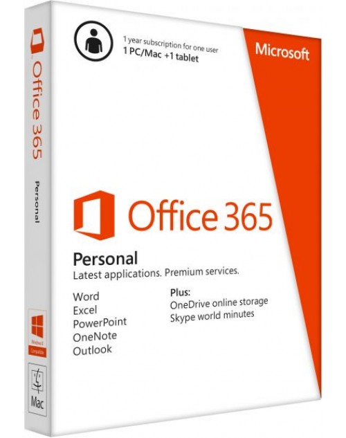 Microsoft Office 365 Personal 32/64 Arabic - 1 Year Subscription - 1PC/Mac 1 Tablet