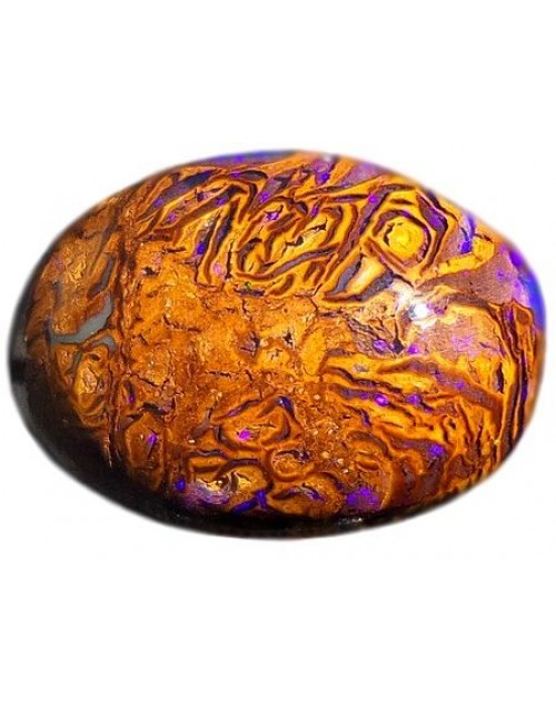 حجر بولدر أوبال متغير اللون بيضاوي الشكل بوزن 6.5 قيراط