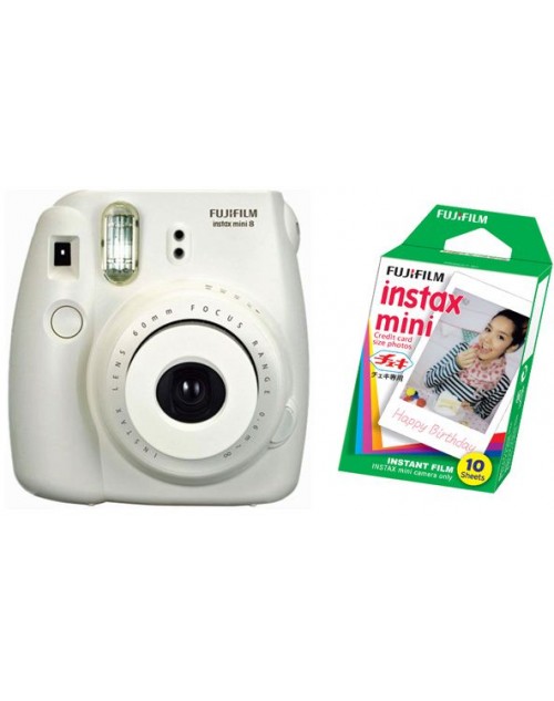 Fujifilm instax Mini 8 White Free 1 cartridge‫(10 sheet film)