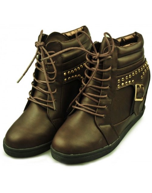 F&F Mode, SHOES CLASSIC HALF BOOT - DKBROWN