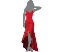 فستان سهرة طويل مقاس XL احمر اللون