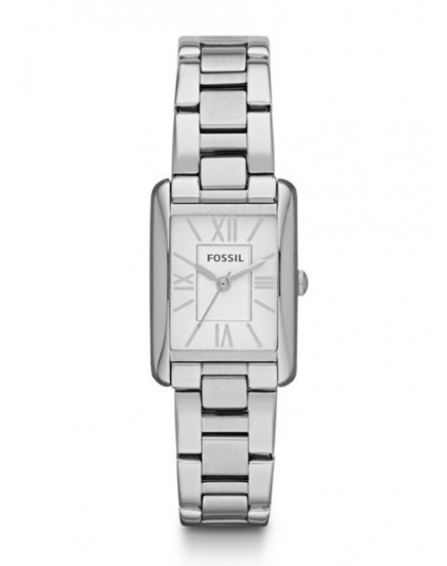 ساعة فوسيل بيضاء للنساء بسوار من الستانلس ستيل - ES3325